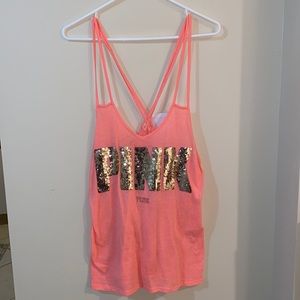 Bright sparkly PINK tank top